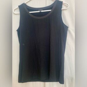 Talbots Black Sleeveless Crewneck Tank Size S